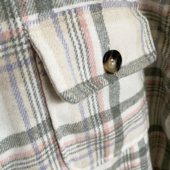 Wishlist Apparel Violet Plaid Shacket Jacket L - Picture 13 of 15